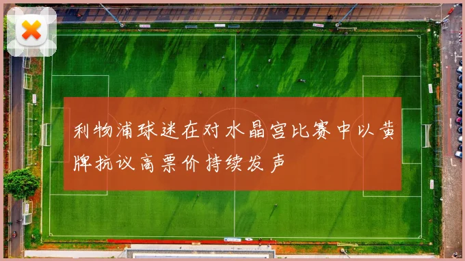 利物浦球迷在对水晶宫比赛中以黄牌抗议高票价持续发声